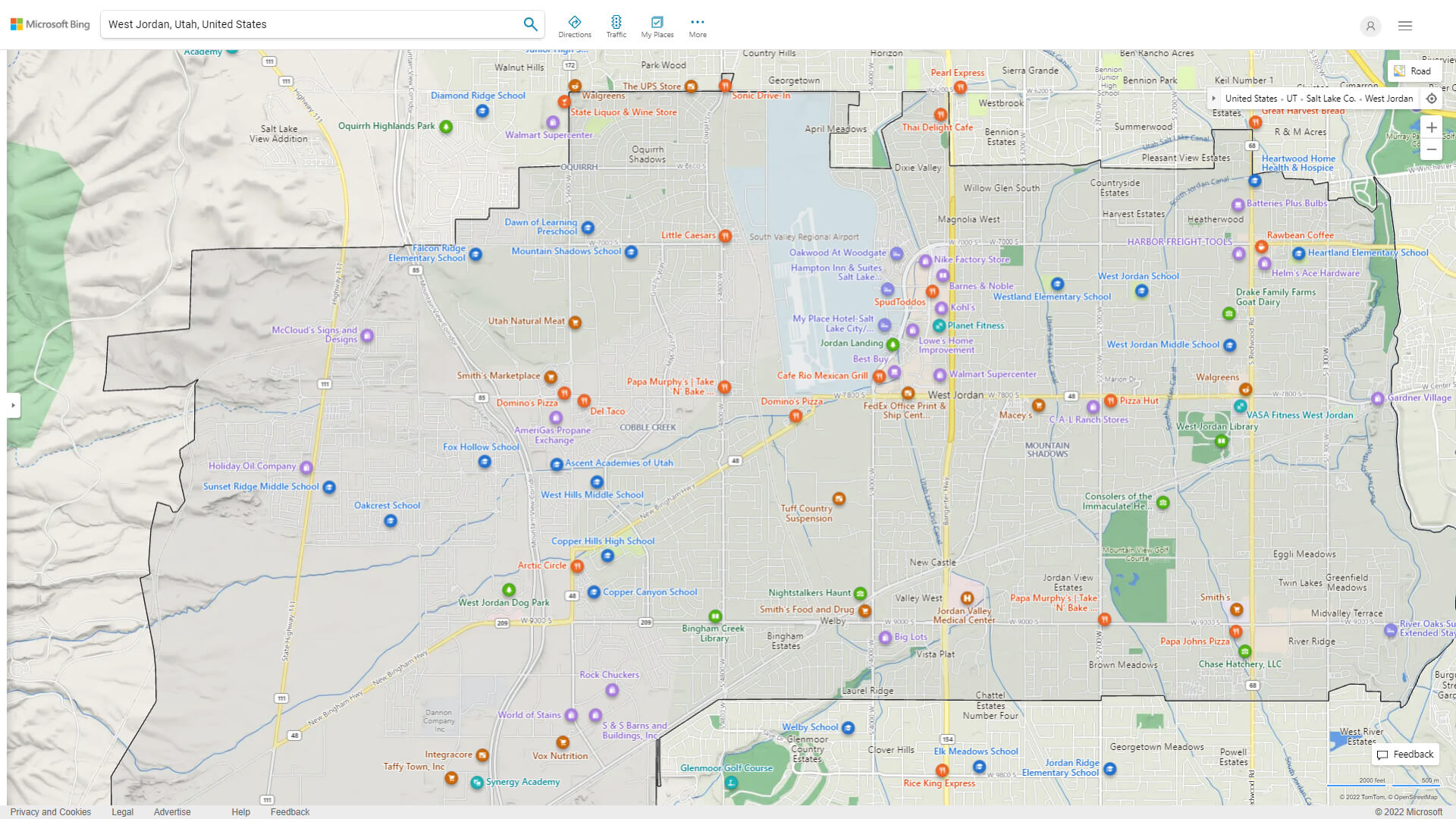 West Jordan Detailed Map